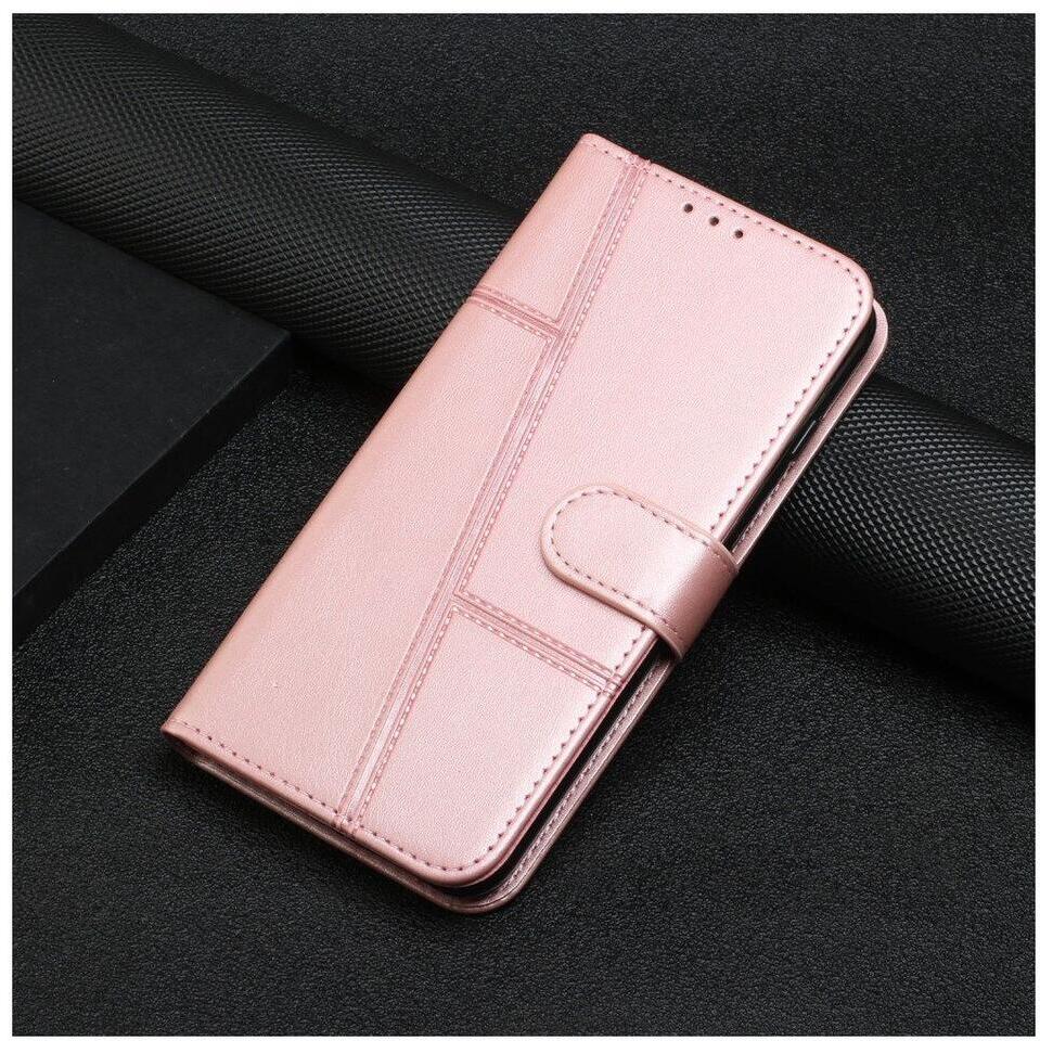 Samsung Galaxy S22 Hoesje Wallet Book Case Kunstleer Roze Goud afbeelding 10