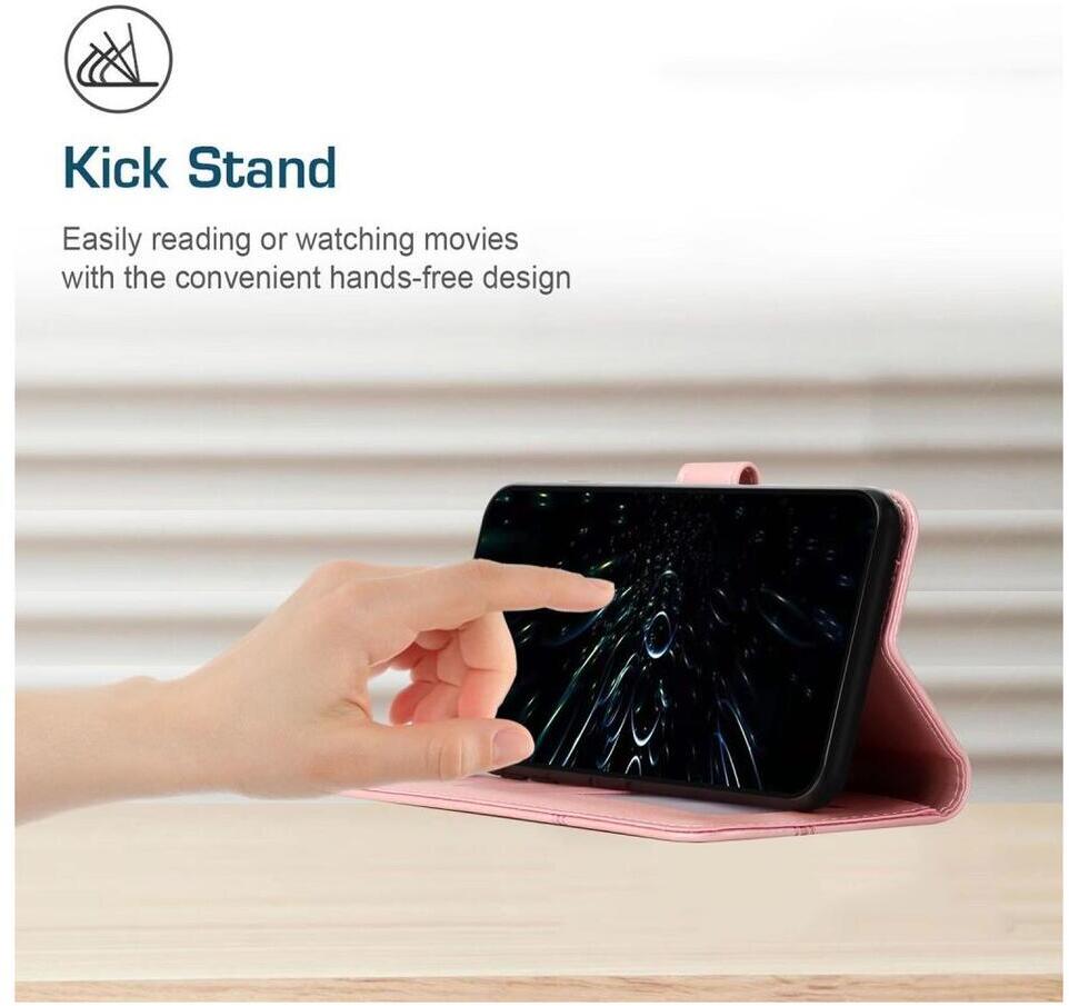Samsung Galaxy S22 Hoesje Wallet Book Case Kunstleer Roze Goud afbeelding 8