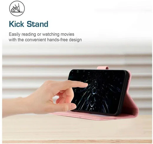 Samsung Galaxy S22 Hoesje Wallet Book Case Kunstleer Roze Goud afbeelding 8