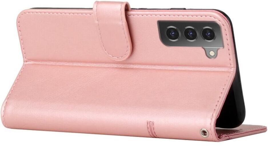 Samsung Galaxy S22 Hoesje Wallet Book Case Kunstleer Roze Goud afbeelding 11