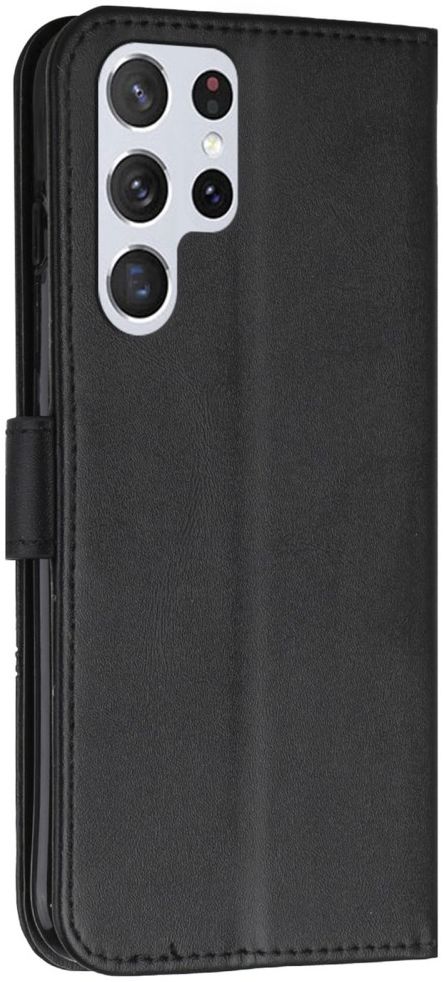 Samsung Galaxy S22 Ultra Hoesje Wallet Book Case Kunstleer Zwart afbeelding 2