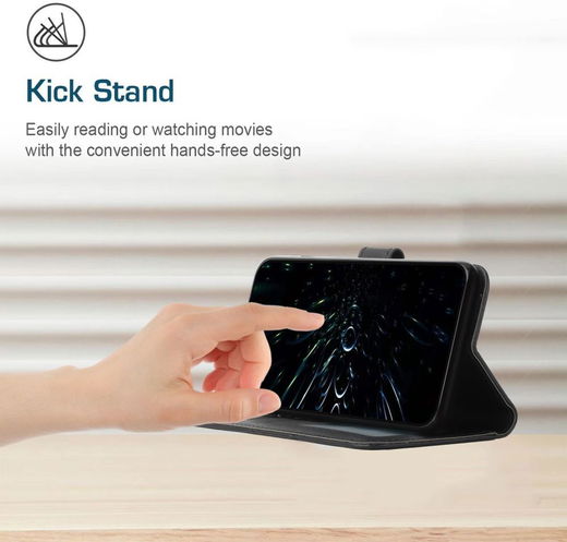 Samsung Galaxy S22 Ultra Hoesje Wallet Book Case Kunstleer Zwart afbeelding 9