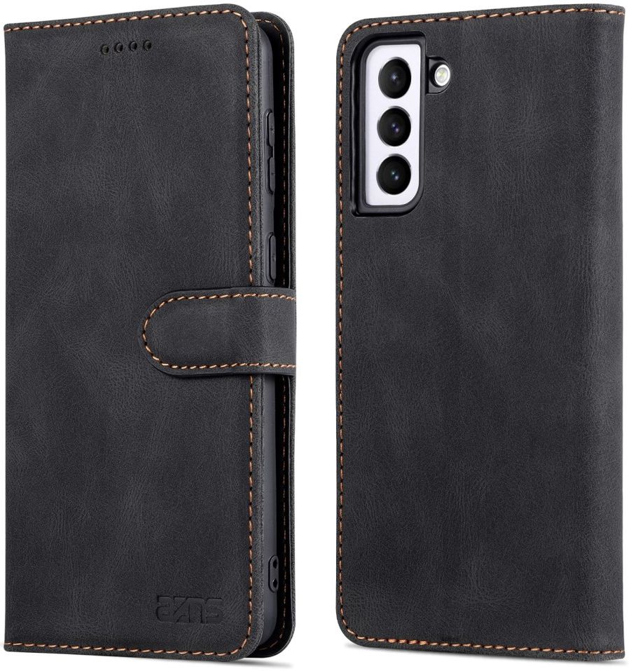 AZNS Samsung Galaxy S22 Plus Hoesje Wallet Book Case Kunstleer Zwart afbeelding 4