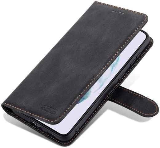AZNS Samsung Galaxy S22 Plus Hoesje Wallet Book Case Kunstleer Zwart afbeelding 2