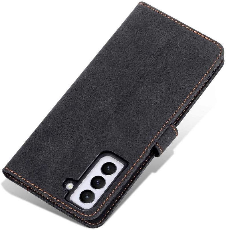 AZNS Samsung Galaxy S22 Plus Hoesje Wallet Book Case Kunstleer Zwart afbeelding 5