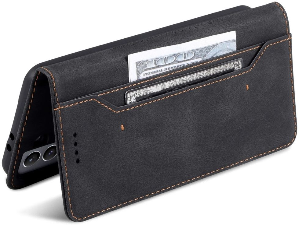 AZNS Samsung Galaxy S22 Plus Hoesje Wallet Book Case Kunstleer Zwart afbeelding 9