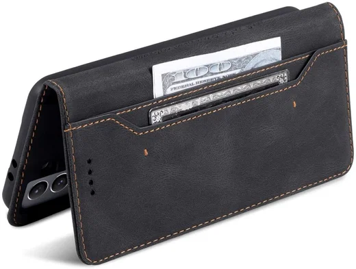 AZNS Samsung Galaxy S22 Plus Hoesje Wallet Book Case Kunstleer Zwart afbeelding 9