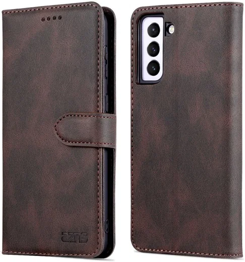 AZNS Samsung Galaxy S22 Plus Hoesje Wallet Book Case Kunstleer Bruin afbeelding 4
