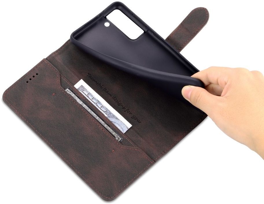 AZNS Samsung Galaxy S22 Plus Hoesje Wallet Book Case Kunstleer Bruin afbeelding 10