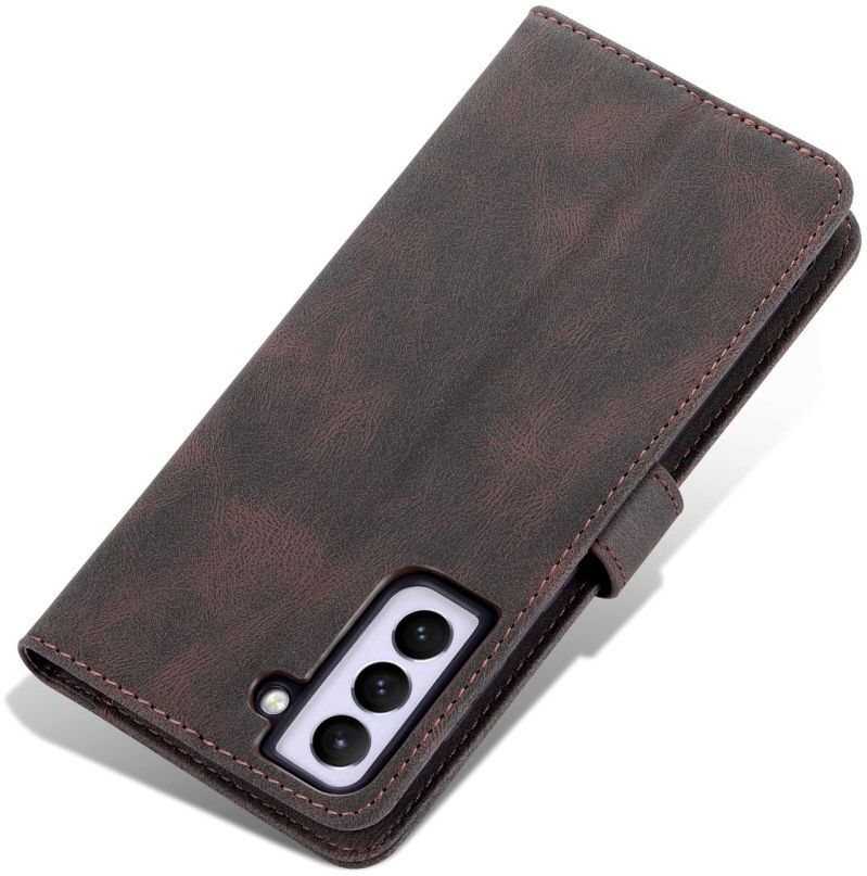 AZNS Samsung Galaxy S22 Plus Hoesje Wallet Book Case Kunstleer Bruin afbeelding 5