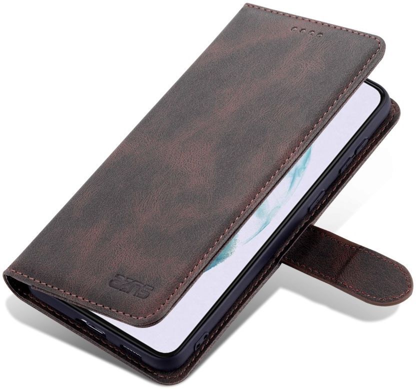 AZNS Samsung Galaxy S22 Plus Hoesje Wallet Book Case Kunstleer Bruin afbeelding 2