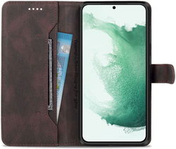 AZNS Samsung Galaxy S22 Plus Hoesje Wallet Book Case Kunstleer Bruin afbeelding