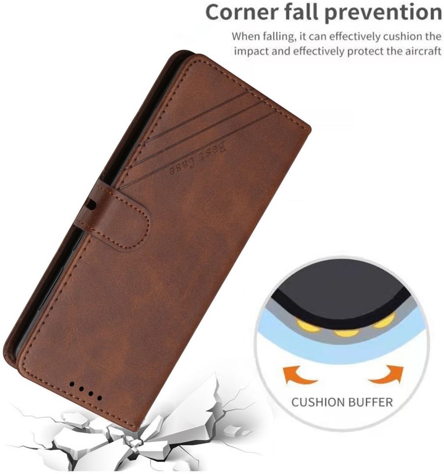 Samsung Galaxy S22 Ultra Hoesje Vintage Wallet Book Case Bruin afbeelding 5