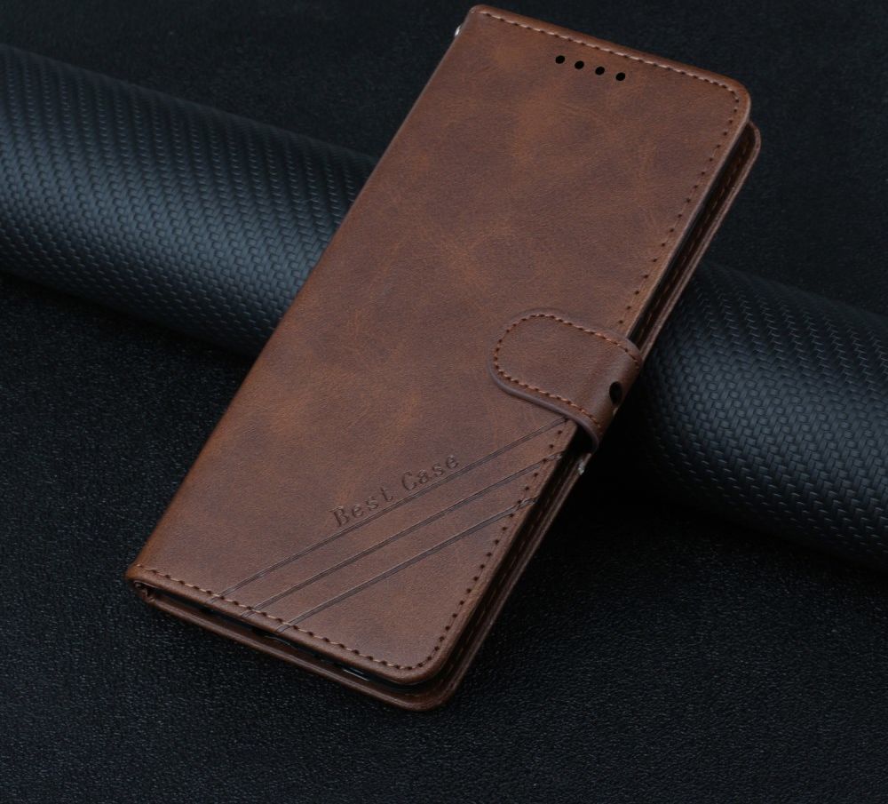 Samsung Galaxy S22 Ultra Hoesje Vintage Wallet Book Case Bruin afbeelding 4