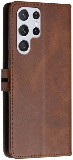 Samsung Galaxy S22 Ultra Hoesje Vintage Wallet Book Case Bruin afbeelding 9