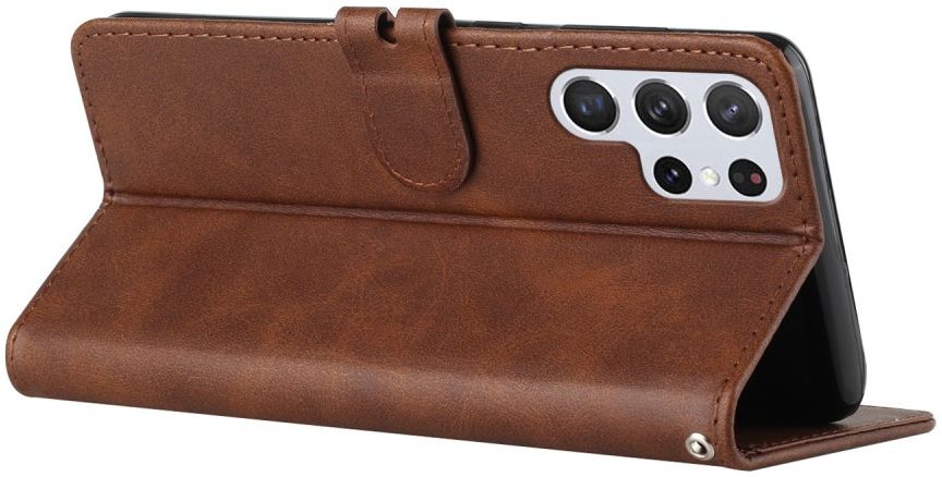 Samsung Galaxy S22 Ultra Hoesje Vintage Wallet Book Case Bruin afbeelding 10