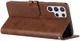 Samsung Galaxy S22 Ultra Hoesje Vintage Wallet Book Case Bruin afbeelding 10
