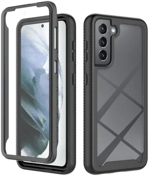 Samsung Galaxy S21 FE Hoesje Full Protect 360° Hybride Cover Zwart