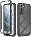 Samsung Galaxy S21 FE Hoesje Full Protect 360° Hybride Cover Zwart