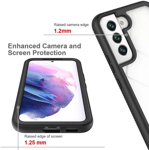 Samsung Galaxy S22 Hoesje Volledig Schokbestendig Cover Zwart afbeelding 5