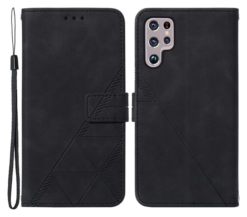 Samsung Galaxy S22 Ultra Hoesje Book Case met Koord Kunstleer Zwart afbeelding 4