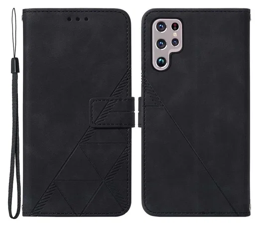 Samsung Galaxy S22 Ultra Hoesje Book Case met Koord Kunstleer Zwart afbeelding 4