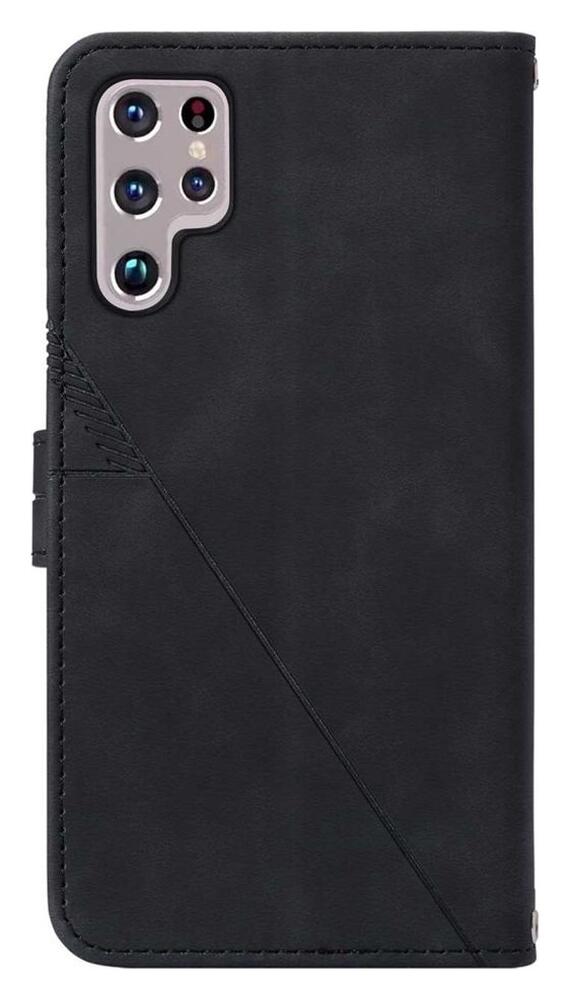 Samsung Galaxy S22 Ultra Hoesje Book Case met Koord Kunstleer Zwart afbeelding 1