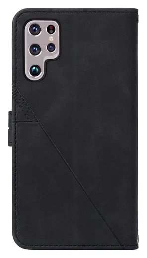 Samsung Galaxy S22 Ultra Hoesje Book Case met Koord Kunstleer Zwart afbeelding 1