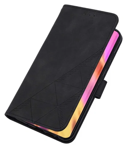 Samsung Galaxy S22 Ultra Hoesje Book Case met Koord Kunstleer Zwart afbeelding 3