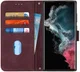 Samsung Galaxy S22 Ultra Hoesje Book Case met Koord Kunstleer Rood afbeelding 1