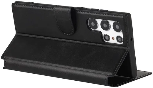 Samsung Galaxy S22 Ultra Hoesje RFID Portemonnee Book Case Zwart afbeelding 10