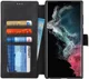 Samsung Galaxy S22 Ultra Hoesje RFID Portemonnee Book Case Zwart afbeelding 1