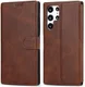 Samsung Galaxy S22 Ultra Hoesje RFID Portemonnee Book Case Bruin afbeelding 3