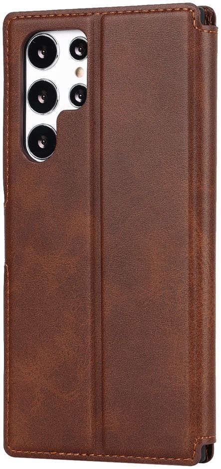 Samsung Galaxy S22 Ultra Hoesje RFID Portemonnee Book Case Bruin afbeelding 11