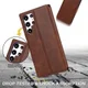 Samsung Galaxy S22 Ultra Hoesje RFID Portemonnee Book Case Bruin afbeelding 5