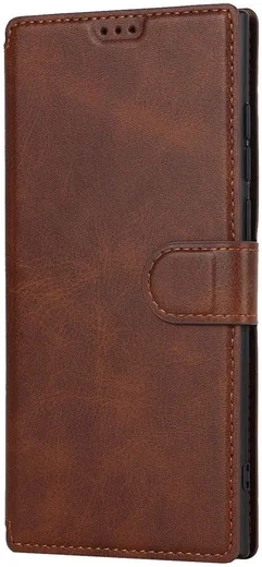 Samsung Galaxy S22 Ultra Hoesje RFID Portemonnee Book Case Bruin afbeelding 2