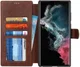 Samsung Galaxy S22 Ultra Hoesje RFID Portemonnee Book Case Bruin afbeelding 1