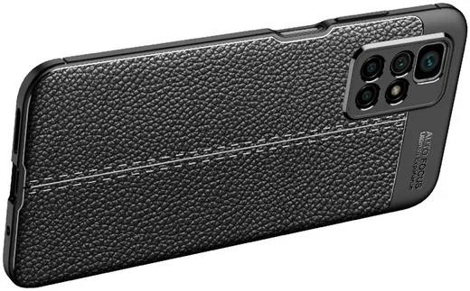 Xiaomi Redmi 10 Hoesje TPU Back Cover Kunstleer Textuur Zwart afbeelding 8