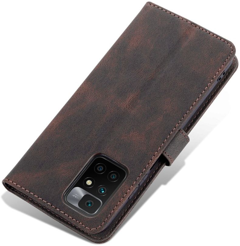 AZNS Xiaomi Redmi 10 Hoesje Wallet Book Case Kunstleer Bruin afbeelding 6