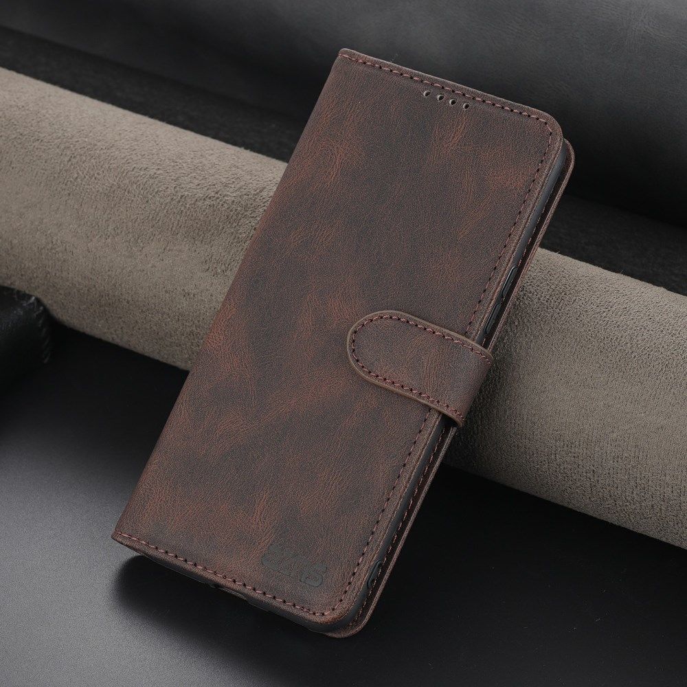 AZNS Xiaomi Redmi 10 Hoesje Wallet Book Case Kunstleer Bruin afbeelding 4