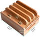 Houten Multifunctionele Telefoon en Tablet Organizer met Sleutelbakje afbeelding 4