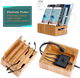 Houten Multifunctionele Telefoon en Tablet Organizer met Sleutelbakje afbeelding 7