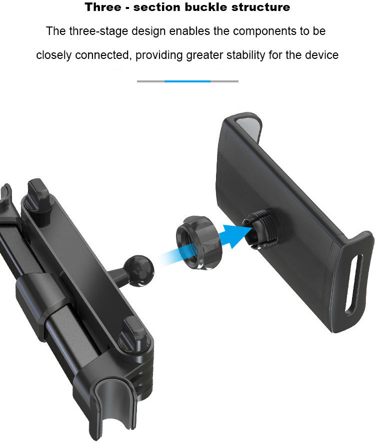 Universele 360° Verstelbare Hoofdsteun Tablet/Smartphone Houder Auto afbeelding 9