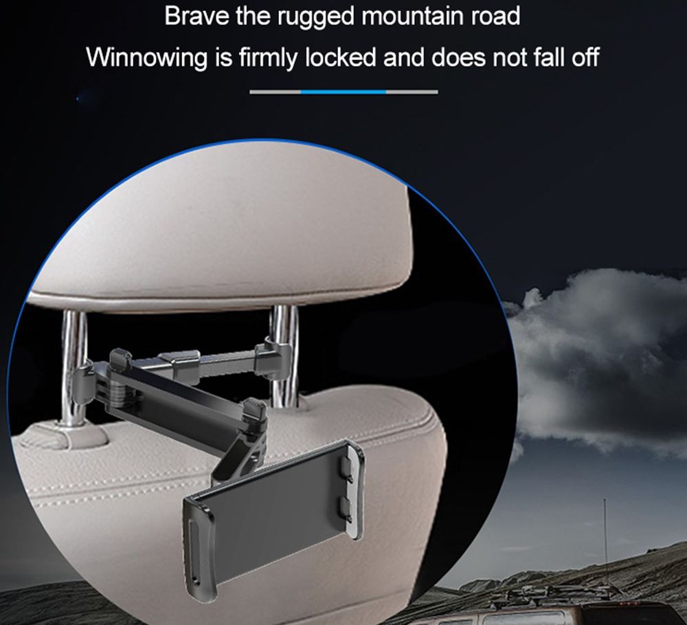 Universele 360° Verstelbare Hoofdsteun Tablet/Smartphone Houder Auto afbeelding 5