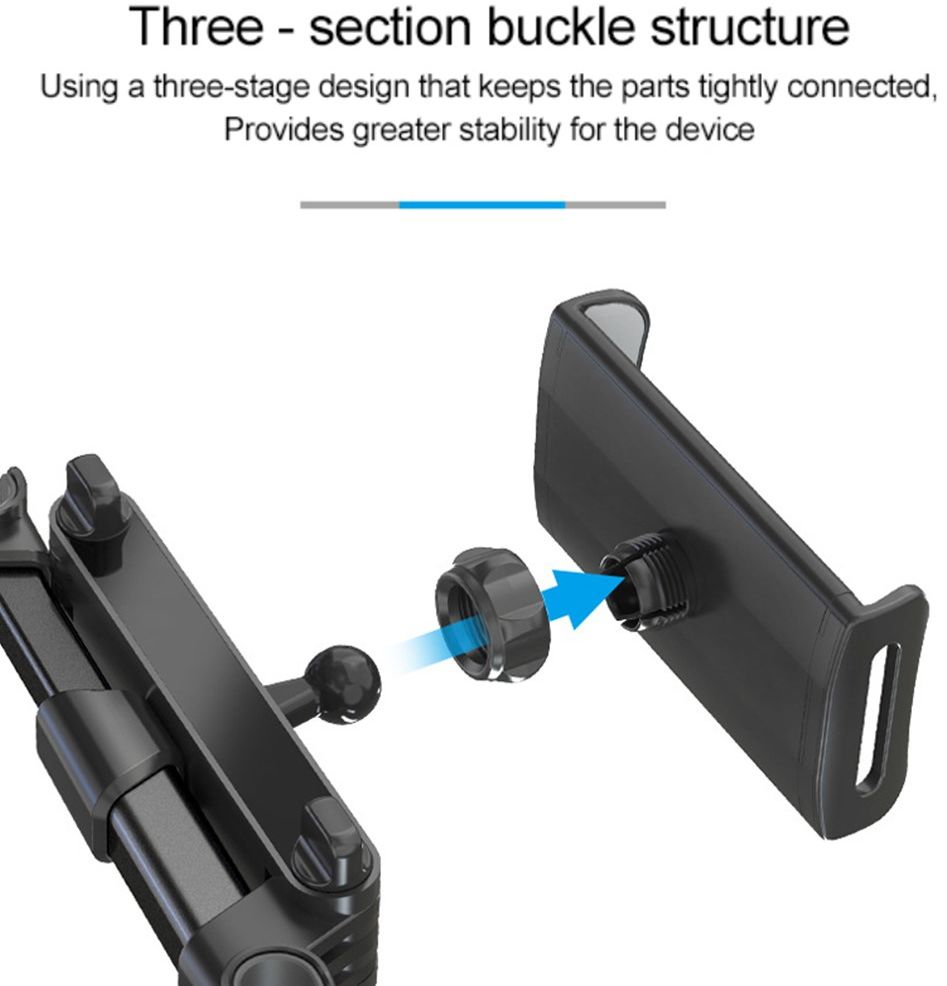 Universele 360° Verstelbare Hoofdsteun Tablet/Smartphone Houder Auto afbeelding 6