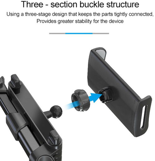 Universele 360° Verstelbare Hoofdsteun Tablet/Smartphone Houder Auto afbeelding 6