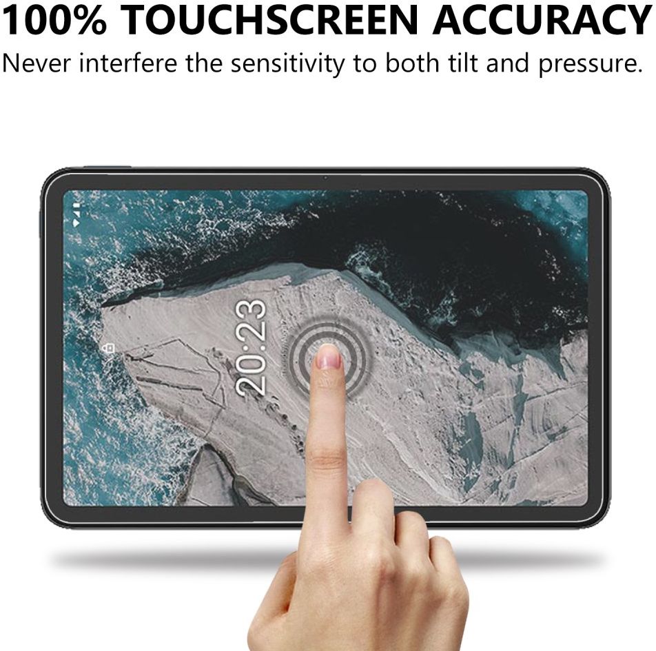 Nokia T20/T21 Screen Protector 9H Tempered Glass Volledig Dekkend afbeelding 4