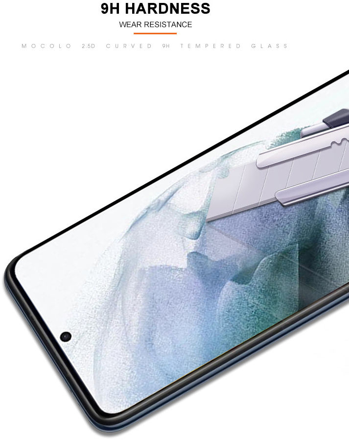 MOCOLO Samsung Galaxy S22 Screen Protector Volledig Dekkend Zwart afbeelding 8