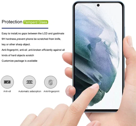 MOCOLO Samsung Galaxy S22 Plus Screen Protector Volledig Dekkend Zwart afbeelding 3