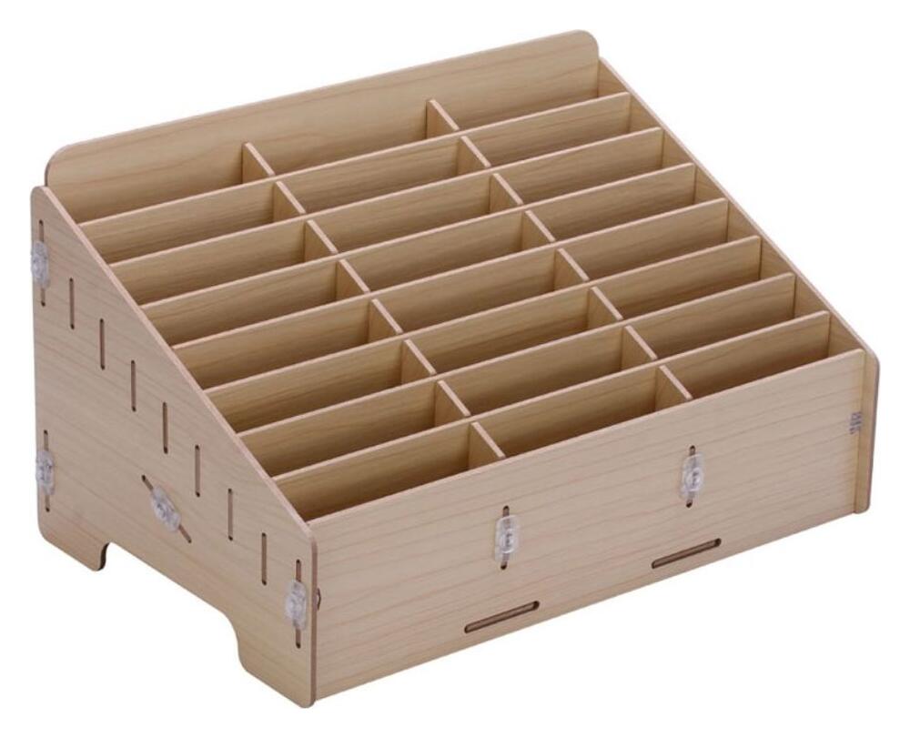 Houten Multi-functionele Telefoon Organizer 24 Vakken afbeelding 3